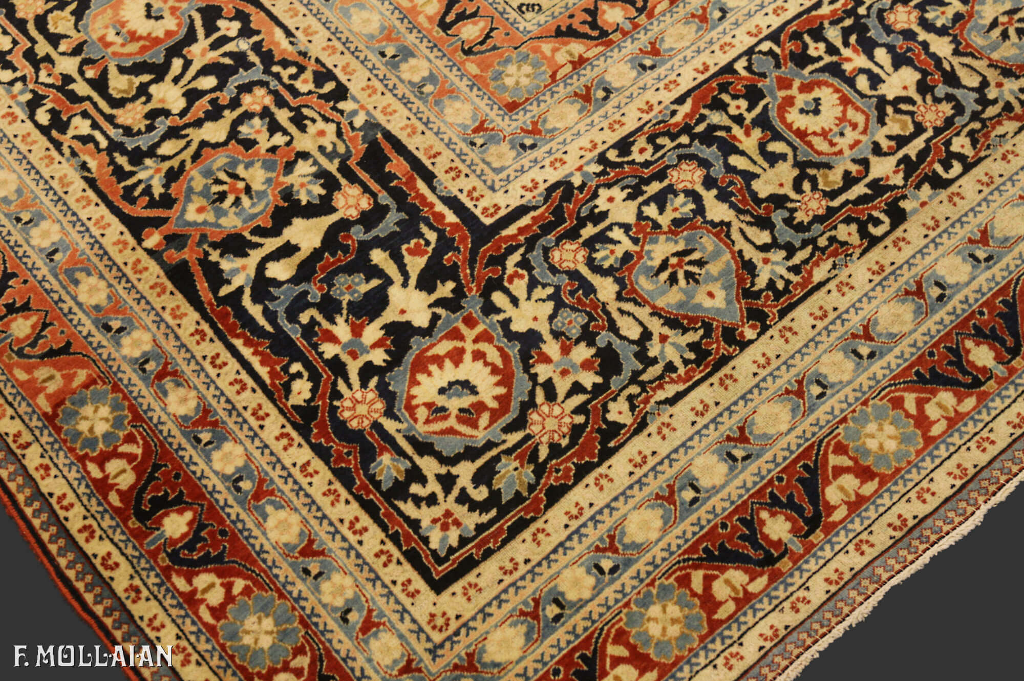 Antique Persian All-Over Kashan Mohtasham Carpet n°:84256264